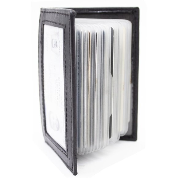 Men Genuine Leather Bifold Credit Card Holder with RFID Blocking - Picture 9 of 13